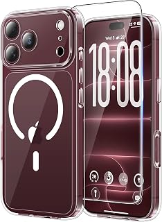 TAURI Coque Magnétique pour iPhone 18 Pro,Transparent
