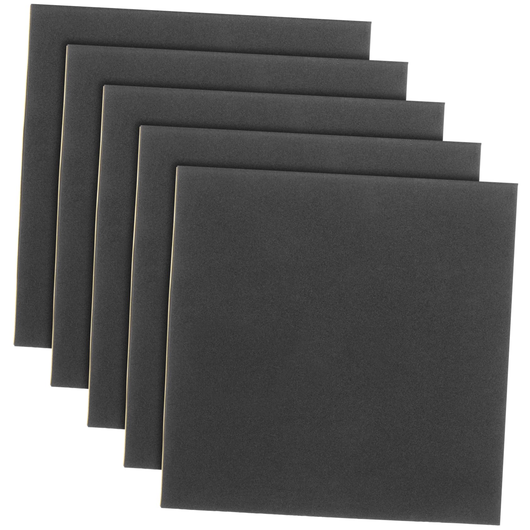 Balacoo Soundproof Anti-vibration Pads 5pcs Vibration Isolation Mats 150x150mm Sponge Neoprene Rubber Sheets for Doors Windows