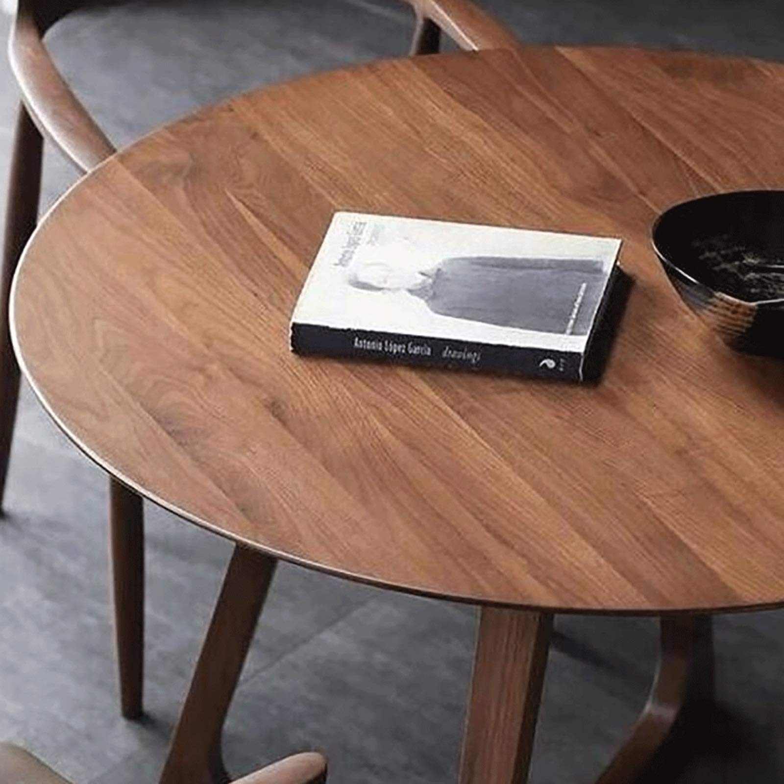 GArcan Couchtisch, Beistelltisch, Tee-Beistelltisch, Beistelltisch, Massivholz-Beistelltisch mit Holzbeinen, Couchtisch, runder Snack-Tisch, einfach zu montieren, Sofatisch, Kleiner Nachttisch, Bei