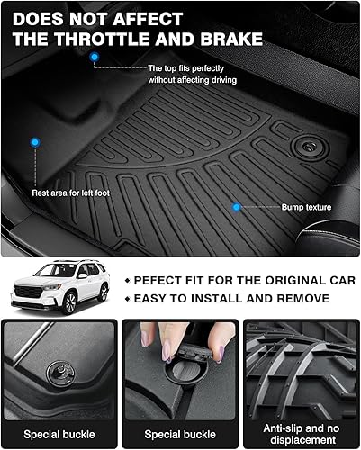 Vista 106 de Powerty Alfombras resistentes para BMW X3 2018 a 2024 y BMW X4 2019 a 2024, a medida para accesorios de X3 y X4, de elastómero termoplástico 3D