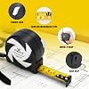 Cinta métrica con bloqueo automático, 16 pies/5 m profesional y cinta de pintor, medición métrica con hoja mate duradera, regalo para artesanos - Viywicz 5