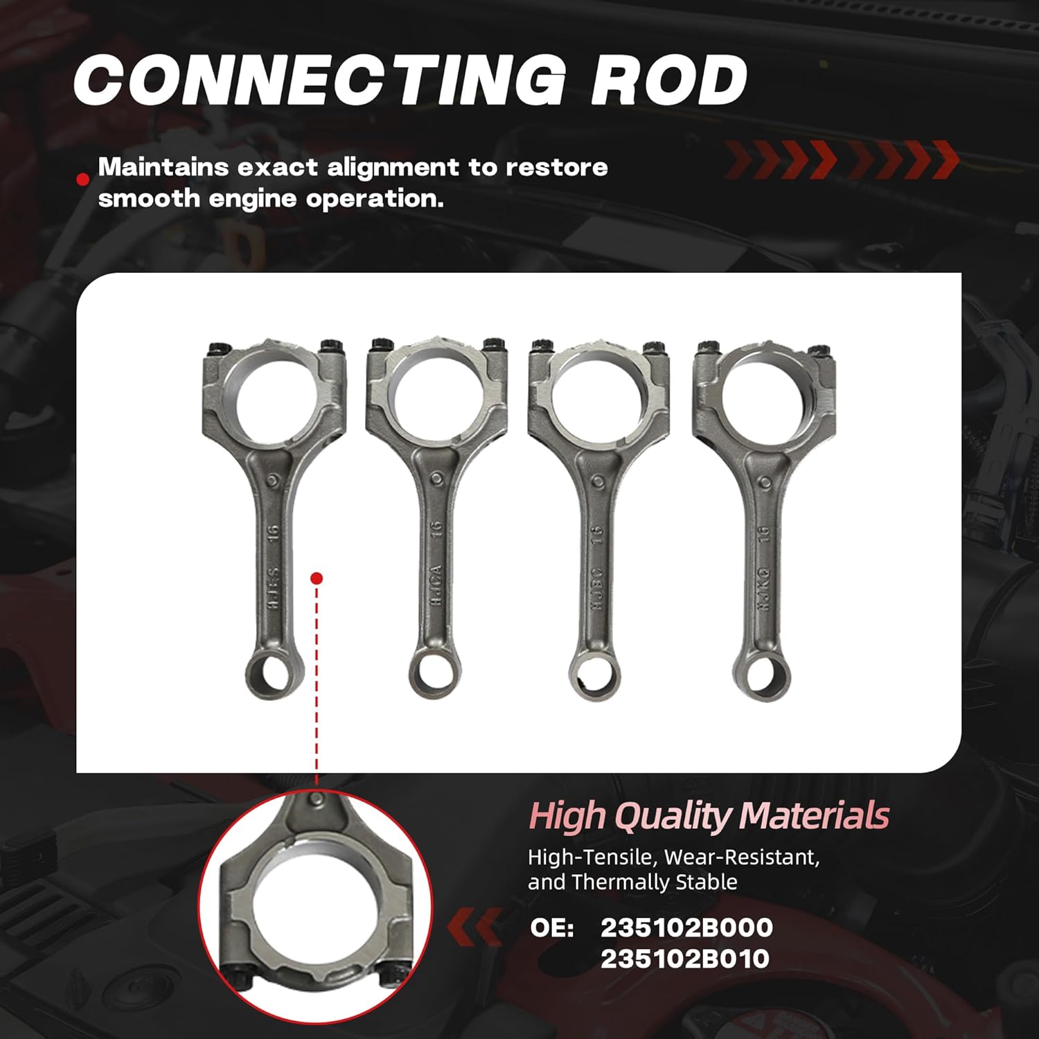 G4FD 1.6 Engine Rebuild Overhaul Kit With Crankshaft Connecting Rods Piston/Ring Timing Chain Kit Fit For Hyundai Accent Veloster Kia Rio Soul 1.6L 2012-2017 231102B610 231102B610A