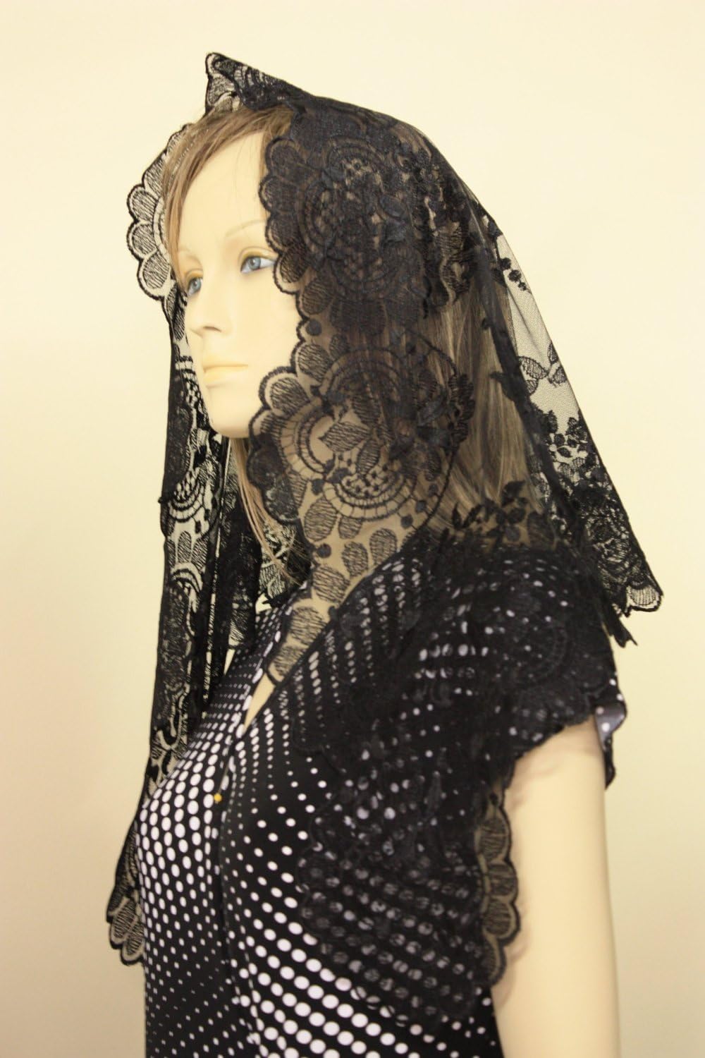 Black Catholic church head covering Mass- Large