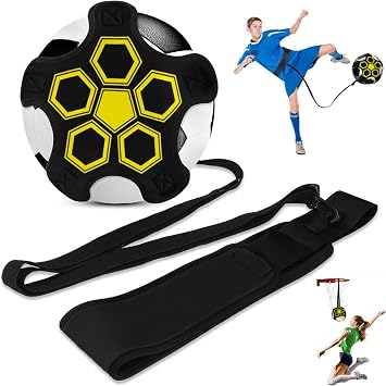 Taeku Soccer Trainer Adjustable Soccer Kick Training Equipment Control Skill Waist Practice Belt Volleyball Rugby Trainer Aid Universal Fit Size 3,4,5