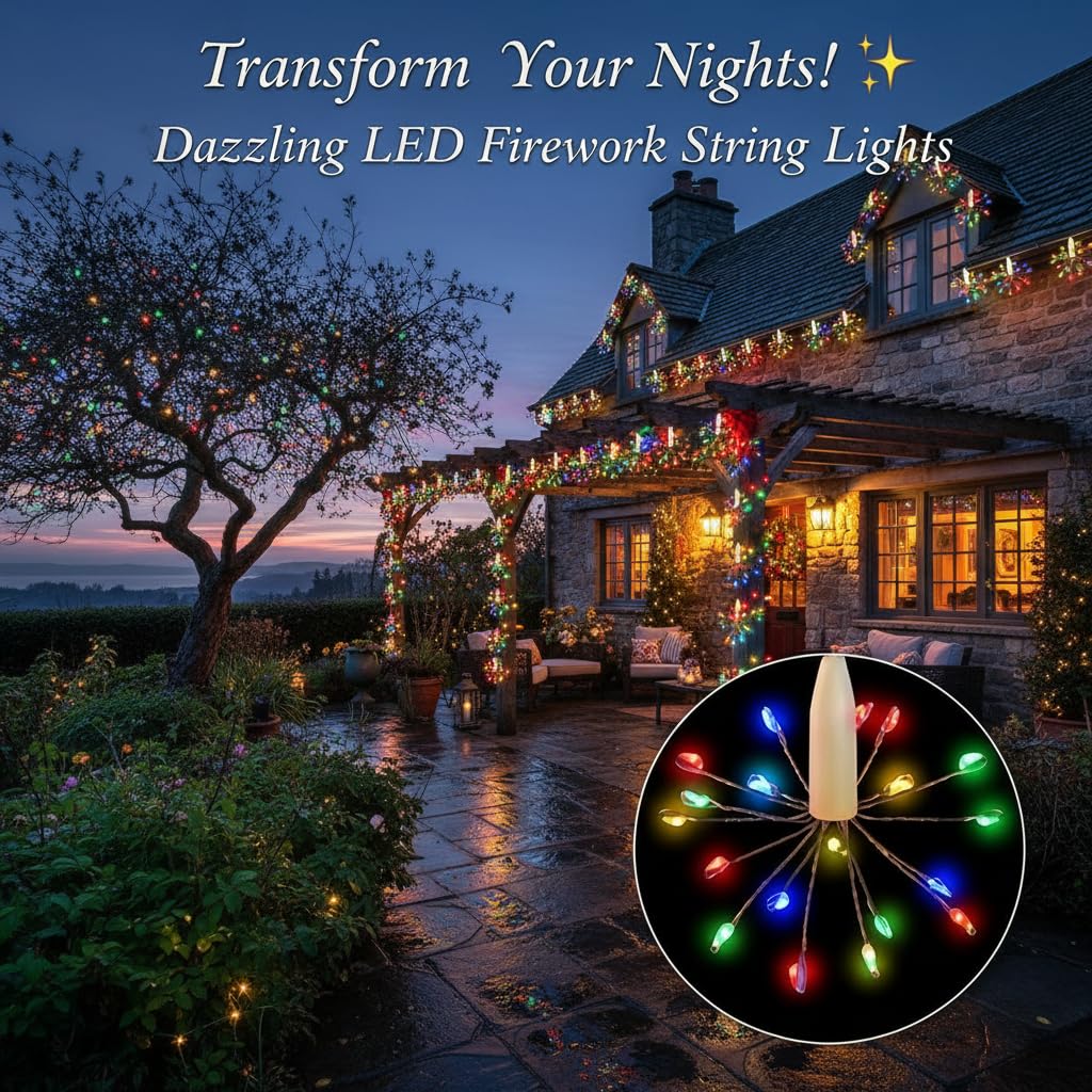 MIRADH Starburst Lights: 10ft Fairy String - Diwali, Christmas & More -7 MIRADH Starburst Lights: 10ft Fairy String - Diwali, Christmas & More -7