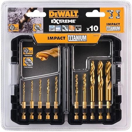 Juego de 10 brocas de impacto DeWalt Titanium por sólo 51,46€ ¡¡38% de descuento!!