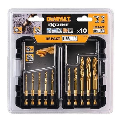 DEWALT Zestaw wierteł do metalu HSS-Tin 10-częściowy Schlaf