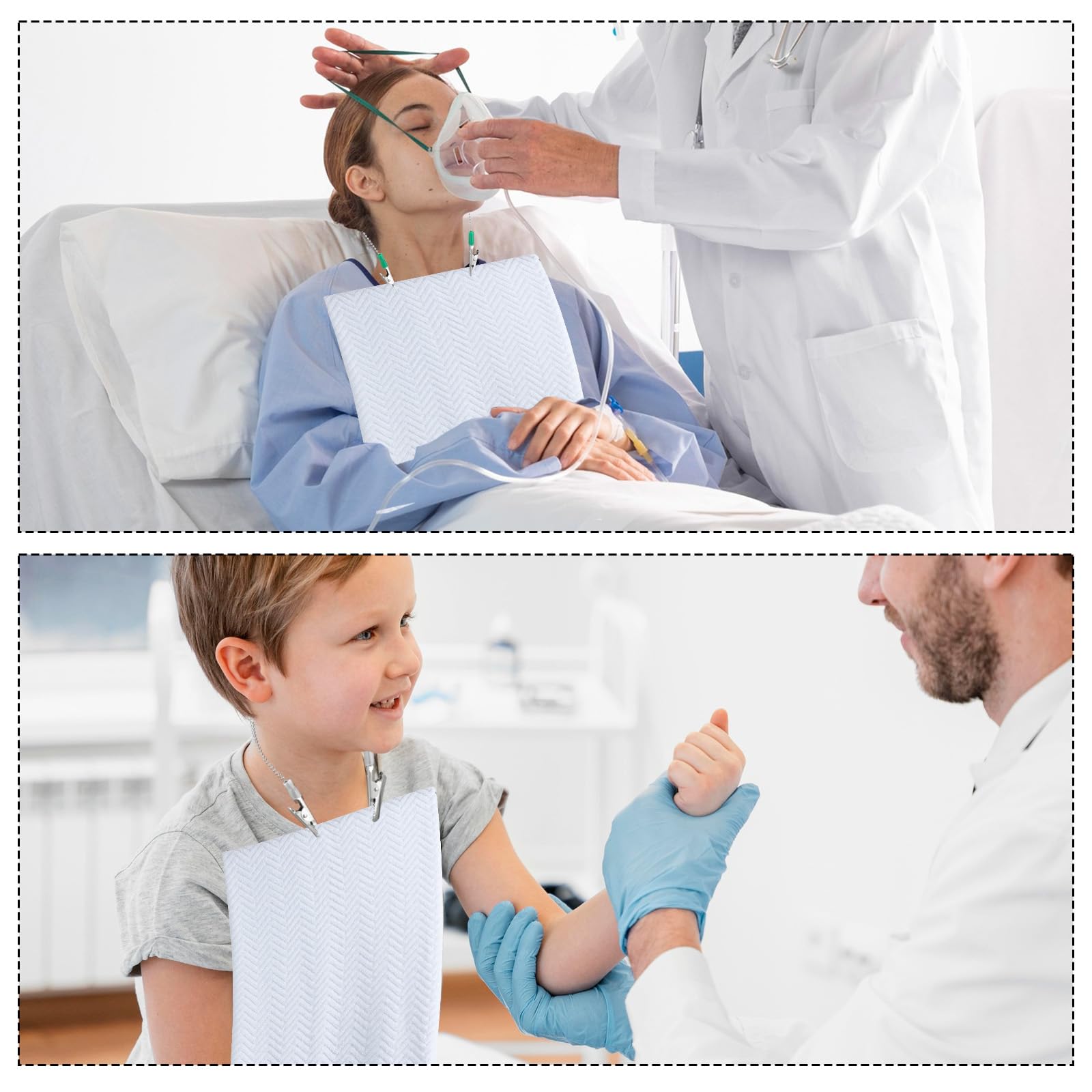 4 sztuki uchwytów na serwetki, klipsy do serwetek, metalowe klipsy do serwetek, klipsów mocujących, dentysta, śliniaczek, klips, elastyczny uchwyt na serwetki, smycz, obroża z metalowym klipsem