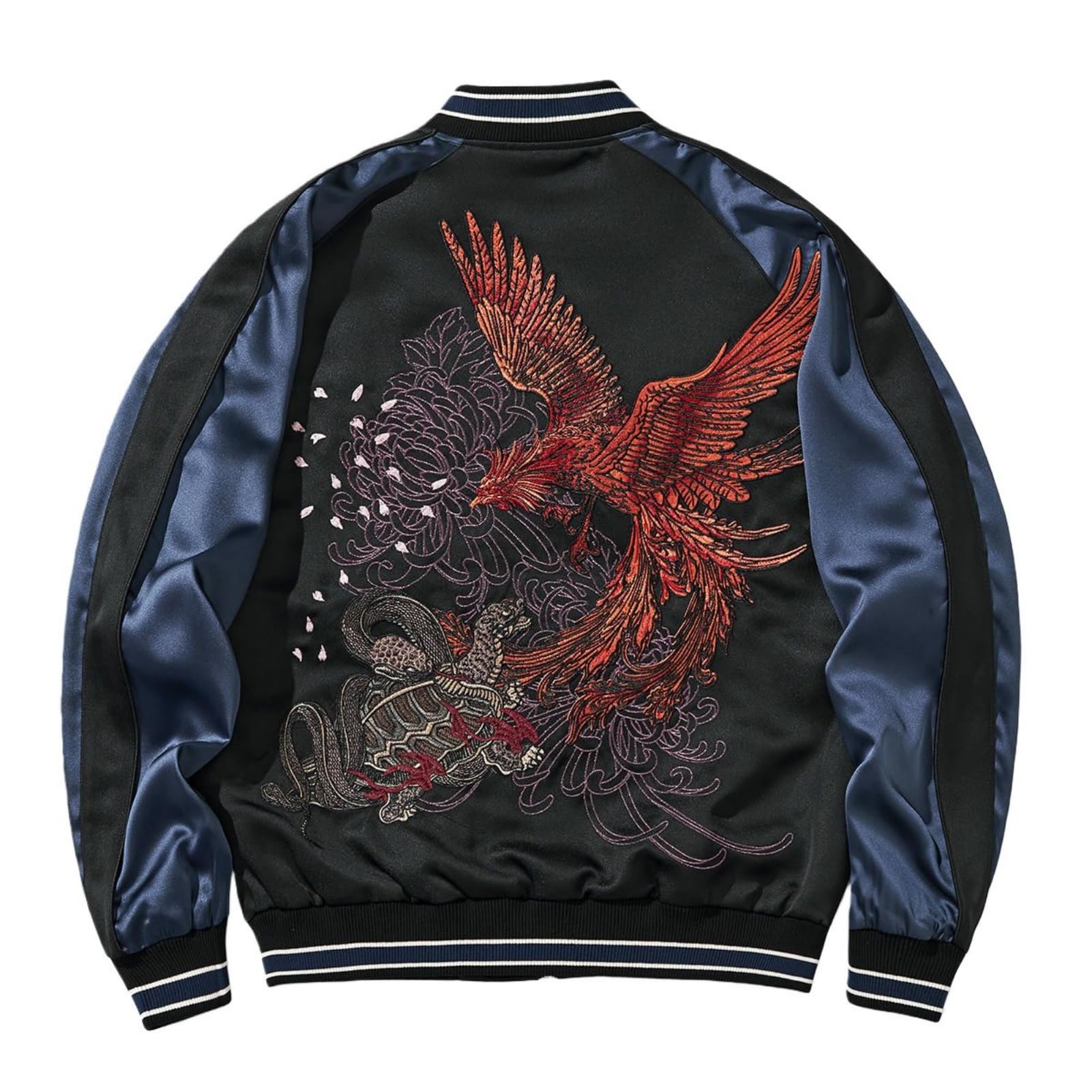 Chaqueta de béisbol para hombre, estilo chino, estilo callejero, bordado, vintage, diseño retro