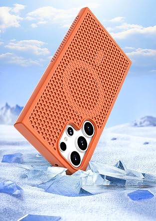 GIOPUEY Case for RedMagic 10 Pro/10S Pro, Matte PC Back + TPU Bumper Shockproof Phone Cover - Orange