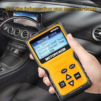 MOTOPOWER 12V Automatic Battery Charger, Battery Tester and OBD2 Scanner Code Reader