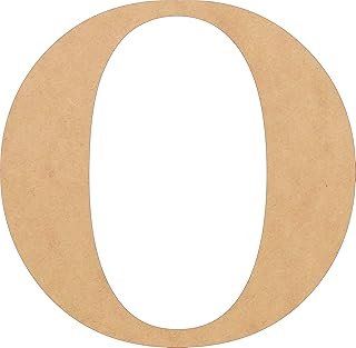 Wooden Letter O Unfinished 1 Inch Times Font Alphabet, Paintable Small Wood Letter for Kids Crafts, DIY Blank Wall Decor Cutout