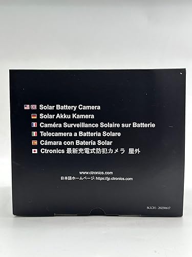 Miniatura 9 de Ctronics - Cámara para exteriores inalámbrica de 4 MP, cámara de seguridad alimentada por energía solar con batería recargable de 10000 mAh, cámara