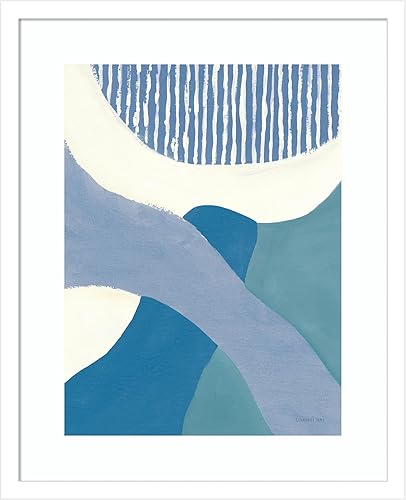 Miniatura 7 de Amanti Art Framed Wall Art Print 25x21 Retro Abstract VI Blue Green by Danhui Nai, Abstract Wall Art, Modern Contemporary Decor, Medium Poster