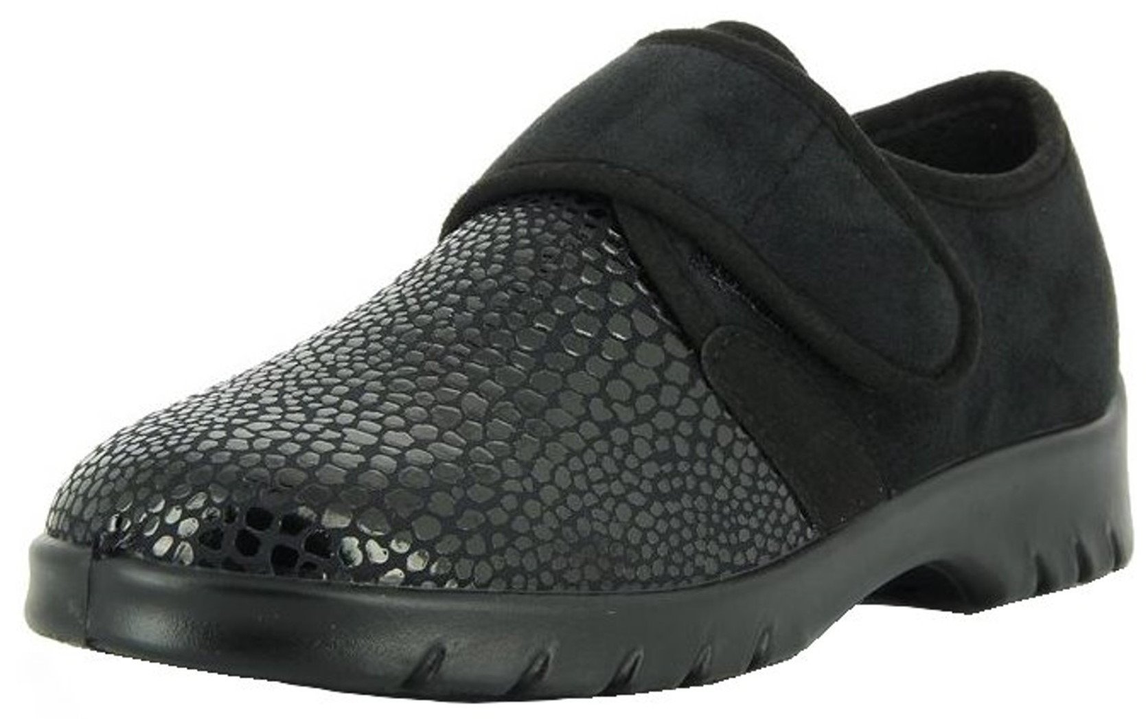 VAROMED Strasbourg Orthopädische Stretchschuhe Damen I Klett Damen-Stretchschuhe für sensible Füße I Fußentlastend, mit Wechselfußbett I Made in Germany