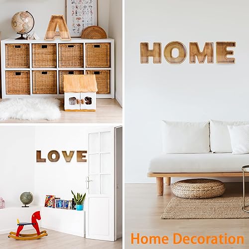 Miniatura 5 de Alcancía grande de madera personalizada para niños y niñas caja de dinero con letras del alfabeto caja de monedas con calcomanía regalo creativo