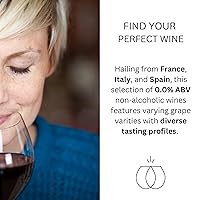 Vista 8 de Muestreador rojo sin alcohol - Cinco (5) botellas de 25.4 fl oz cada una - Con Elivo Cardio Red, Lussory Organic Merlot, Etoile Cab, Lussory