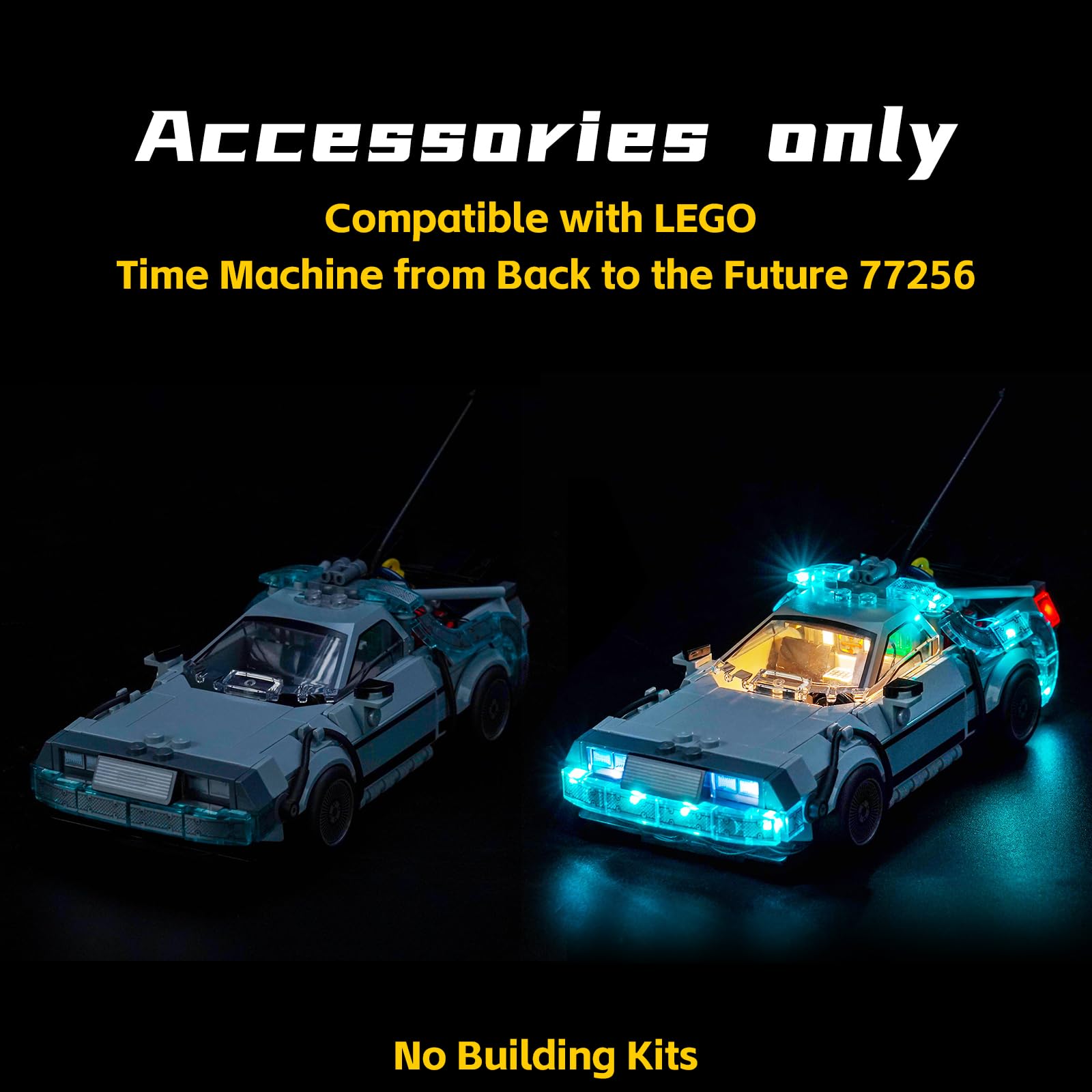 Light Kit Compatible with Lego Time Machine from Back to The Future 77256 (No Model) - Image 3