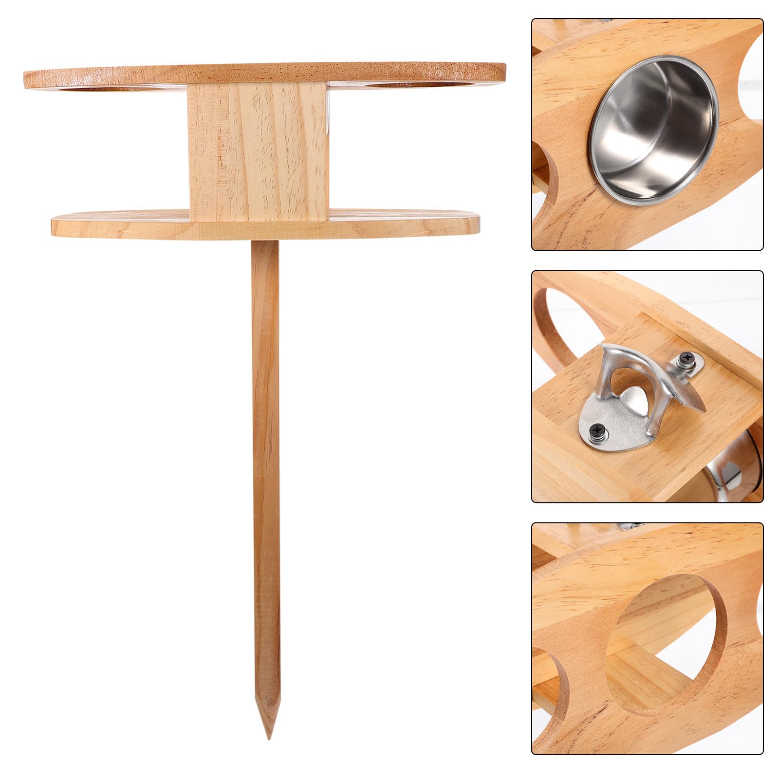 Tavolo Pieghevole Portatile in Legno per Esterno, Tavolo da Spiaggia Compatto per Picnic e Viaggi, Design Salvaspazio e Resistente