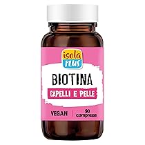 ISOLA PLUS Biotina, Integratore Alimentare per Capelli, Pelle e Unghie, 90 Compresse da 310mg ad Alto Dosaggio, Vegano