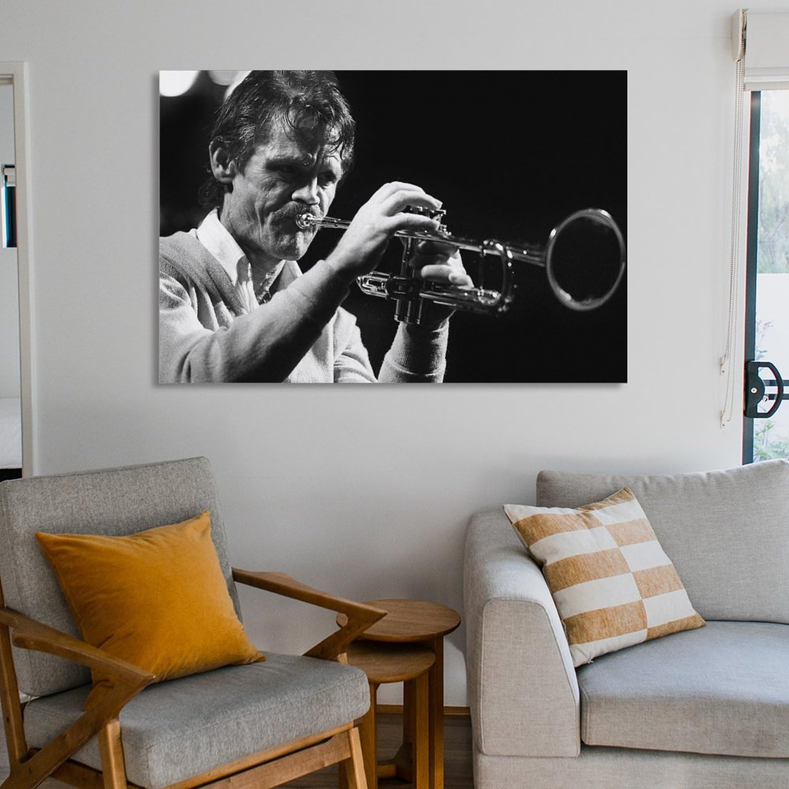 JAZZ チェット・ベイカー アートポスター A2版　✅ Amazon.co.jp: チェットベイカージャズミュージシャン音楽歌手ポスター