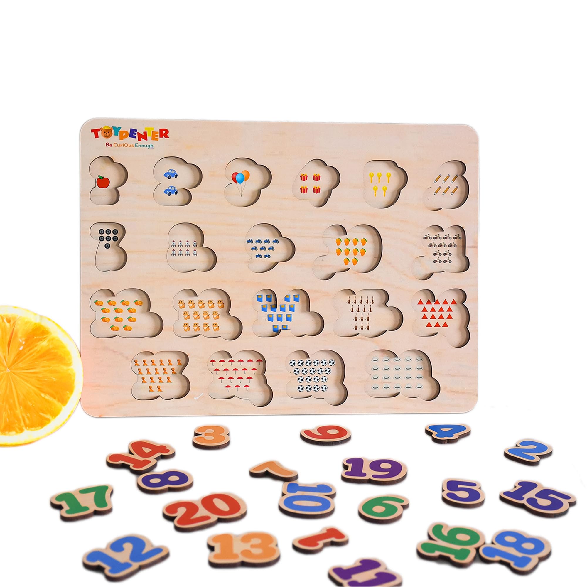TOYPENTER Wooden Learning Educational Board for Kids, Puzzle Toys for 2 Years Old Boys & Girls (Numbers) (123) (B0CJ72M247) Amazon Price History, Amazon Price Tracker