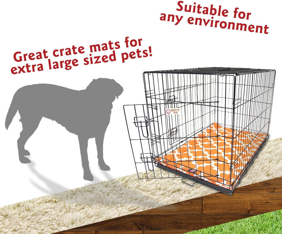 48" Trellis Peach Orange Crate Dog Bed Mat By Majestic Pet Products