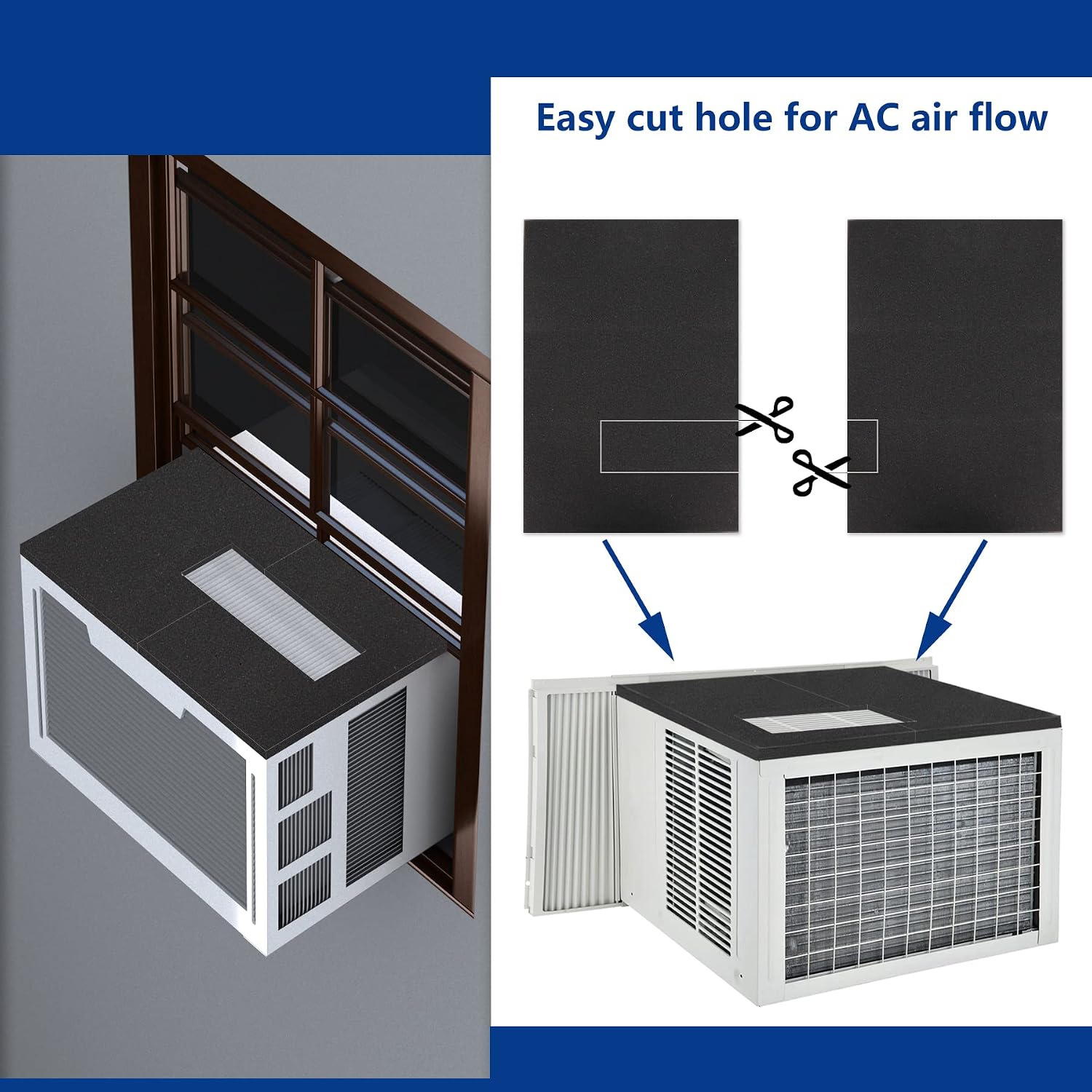 Air Conditioner Drip Cushion, Stop Dropping Noise AC Rain Cover with Magnetic Backing
