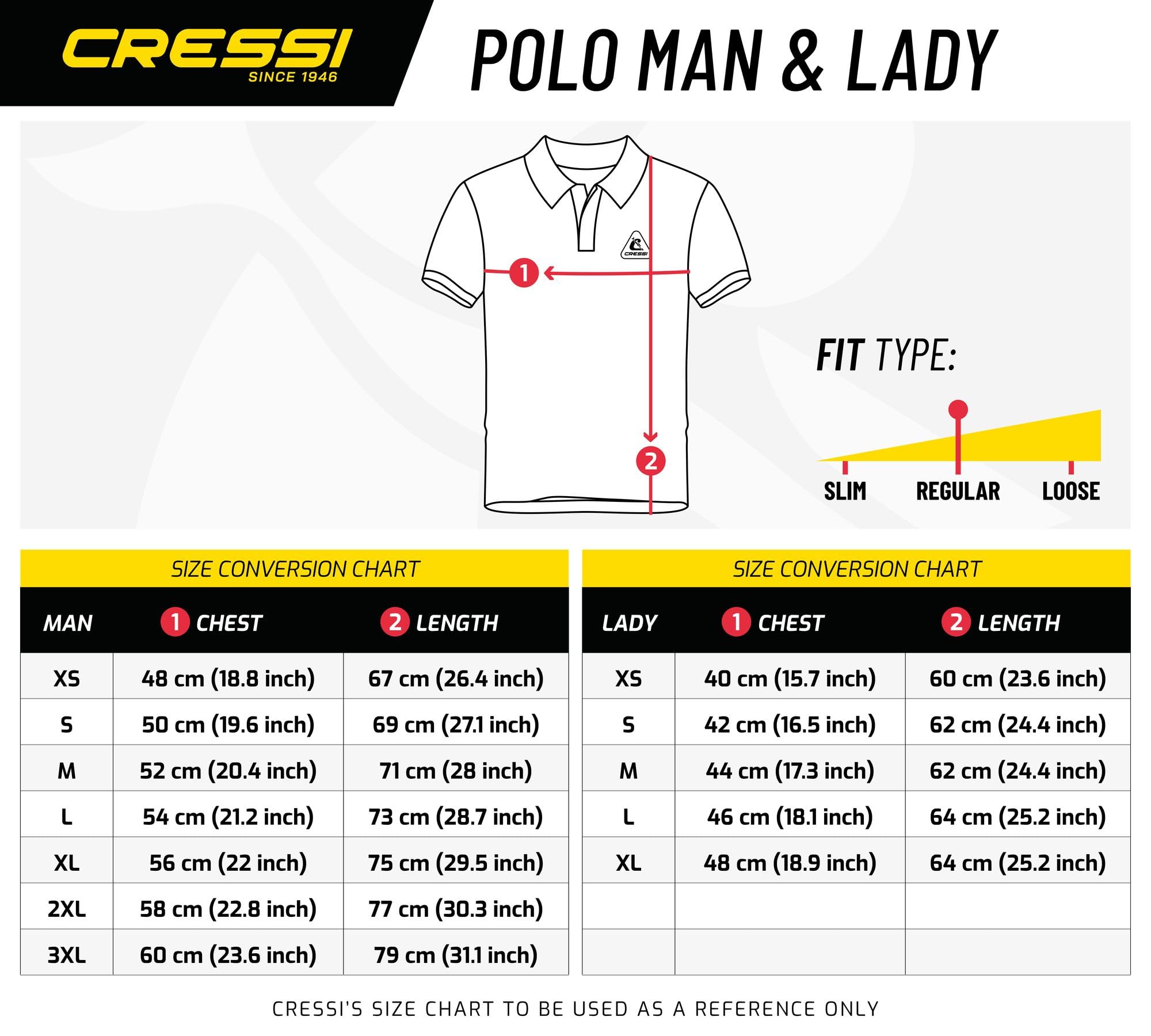 Cressi Męska koszulka polo, czarno-żółta, 3XL