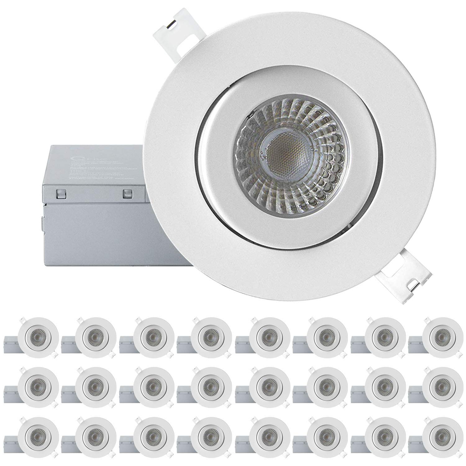 Buy QPLUS 4 Inch Airtight Eyeball Gimbal LED Recessed Lighting with