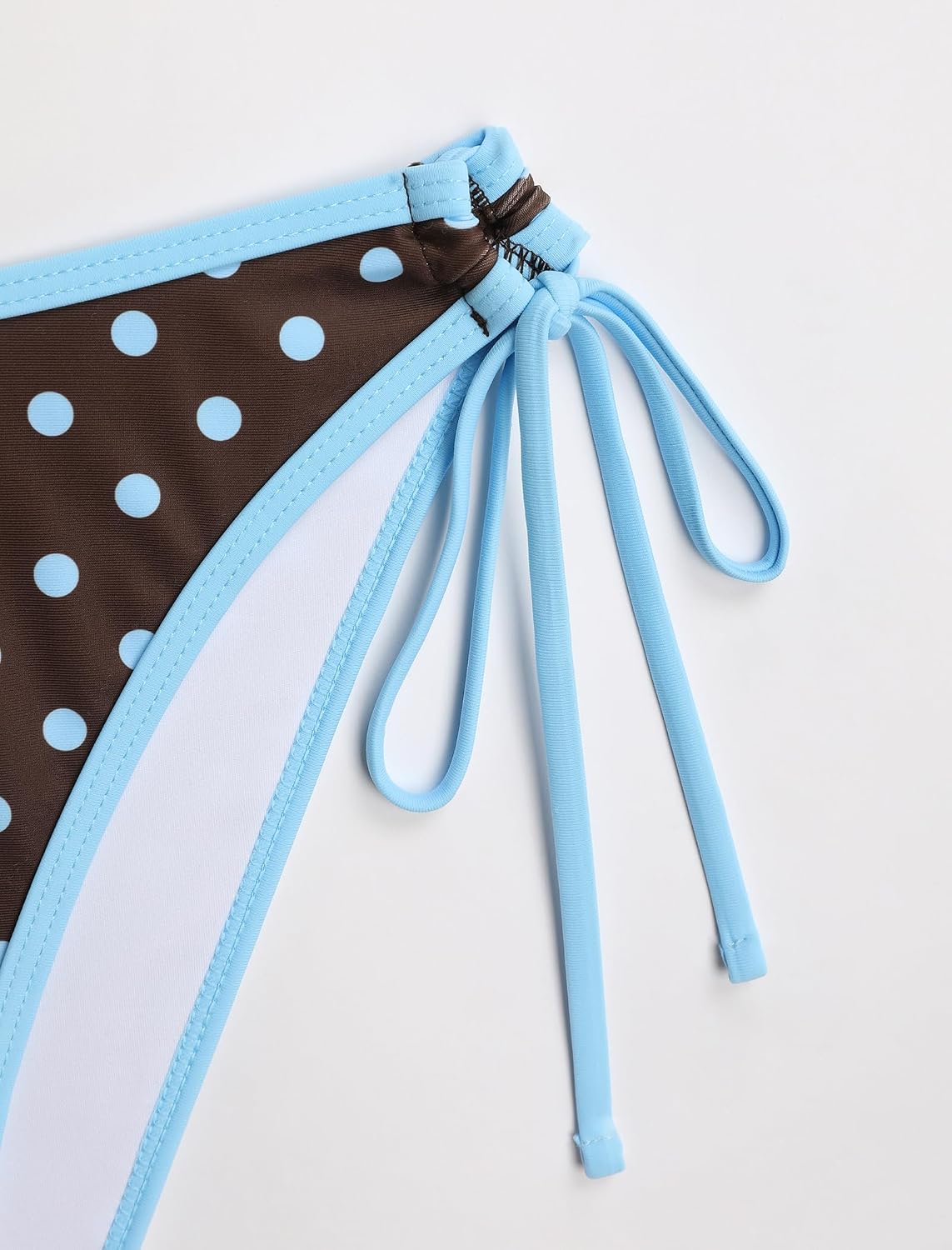 ZAFUL Bikini Sets for Women Dual Straps O Ring Lace Up Back 2 Pieces Bathing Suit Tie Side Swimsuits