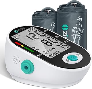 Blood Pressure Monitor, Bp Monitor with 2 Cuffs, The Universal and Extra Large Cuff(22-44cm&38-55cm) - 2 * 99 Sets of Memory for Home Use