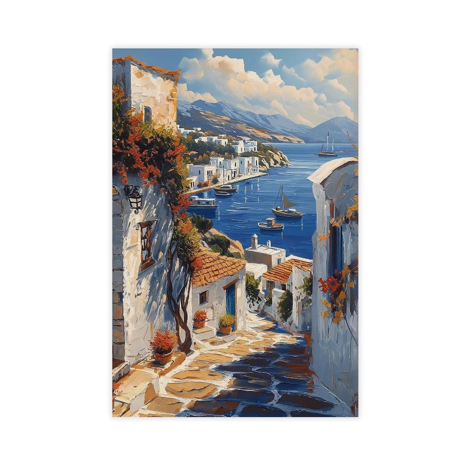Bareronor Paros Greece Canvas Poster for Home Decor Gift