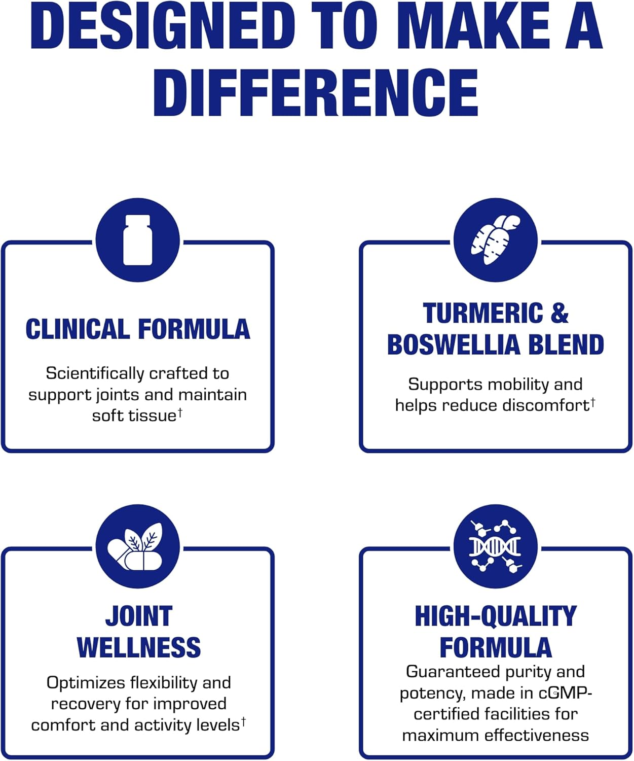 Pro ENZ Joint Support Supplement - Clinical Formula Turmeric Boswellia Supplement for Joint & Cartilage Mobility and Comfort Support Plus Eicosanoid Management with Proteolytic Enzymes (120 Servings)