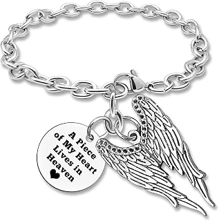 Sympathy Gift Bracelet Memorial Gift for Loss of Mom Remembrance Stainless Steel Chain Bracelet Bereavement Gift for Loss of Father Mother Condolence Gift for Loss of Grandma Christmas Birthday Gift