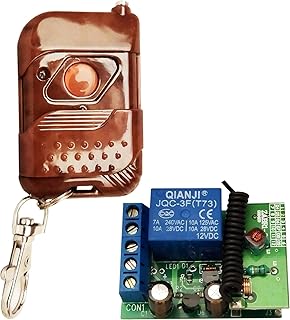 مفتاح تحكم عن بعد لاسلكي 433 ميجاهرتز مع فتحة جهاز استقبال (تتطلب بطارية 23 أمبير) غير متضمنة)