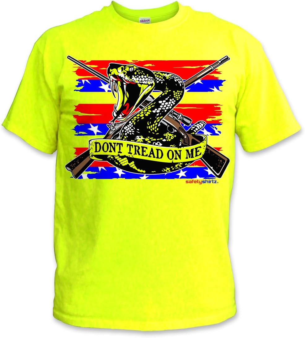 SafetyShirtz Men’s 3-Stripe Patriotic Hi-Vis Hoodies, Shirts & Tanks