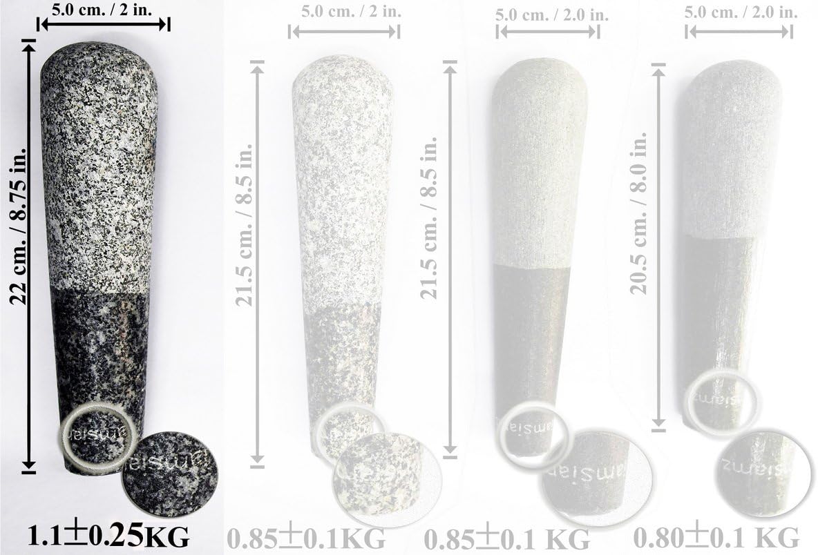 Replacement Pestle Only Asian Stlye Spice Cooking Kitchen Granite Rock Grinder Small