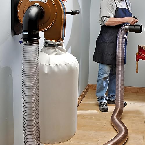 Miniatura 5 de 70334 Bolsas de filtro para colector de polvo para colectores de polvo de montaje en pared, bolsa de 1 micrón, con cremallera, compatible con