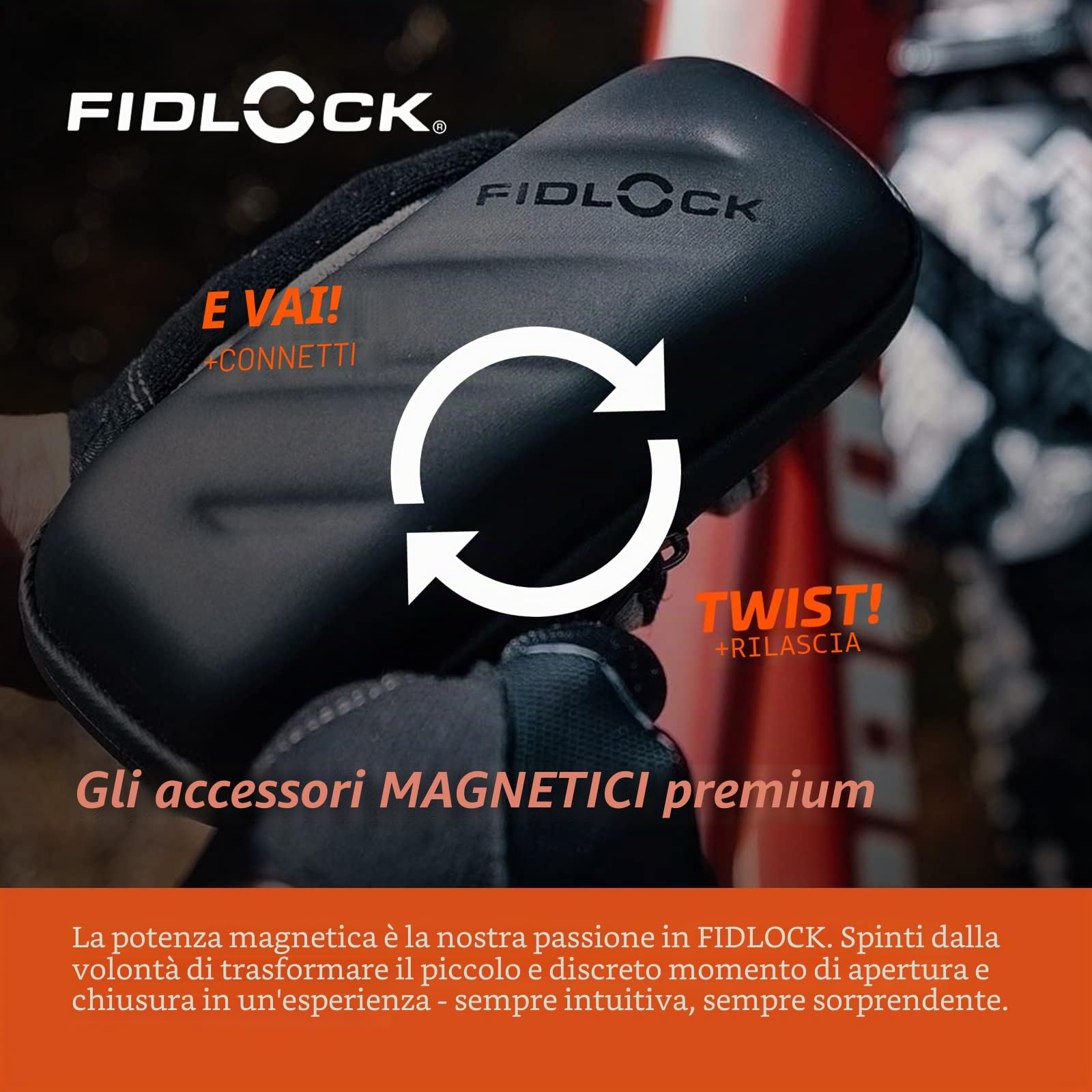 Fidlock Twist Toolbox + Bike Base, Taniche E Ghiera Unisex Adulto, Nero, Standard