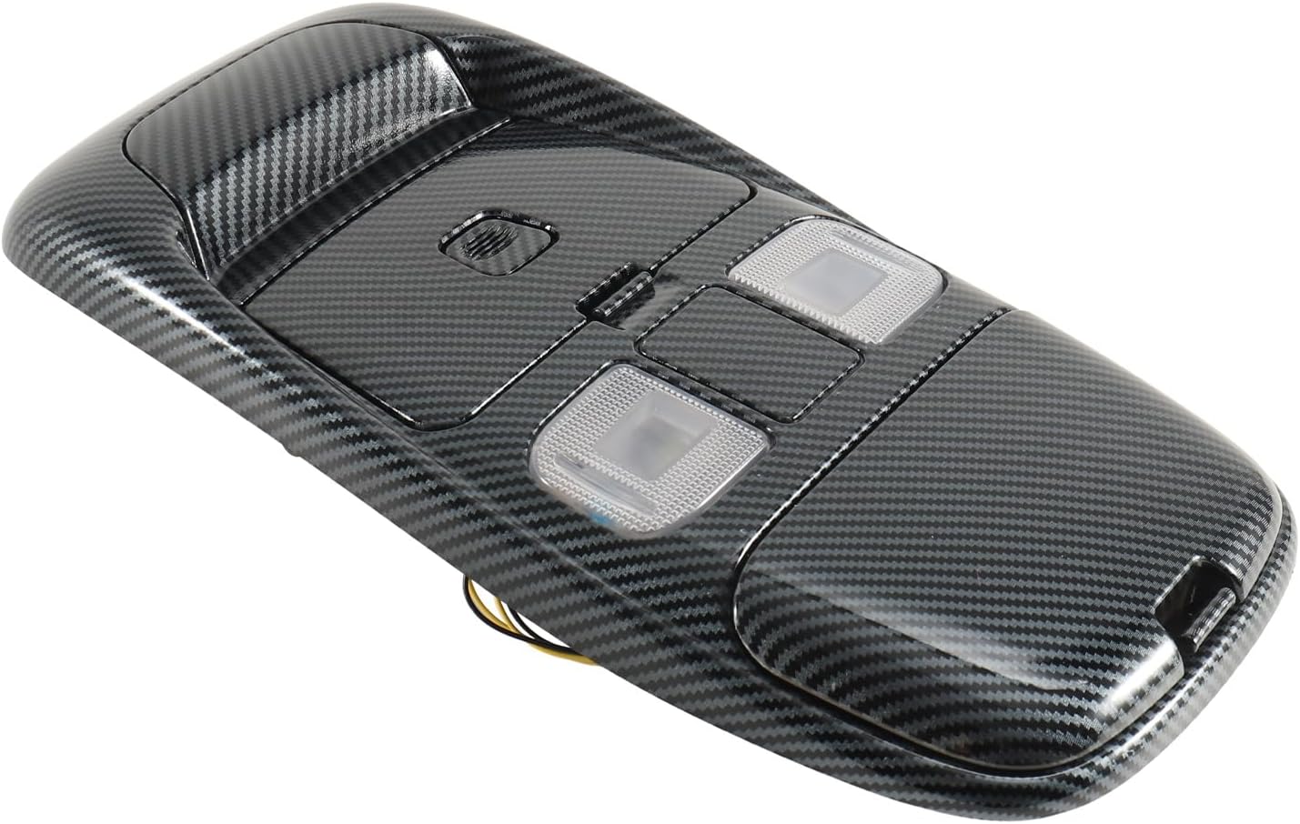 LED Overhead Console Assembly Fit for 1998-2002 Dodge Ram 1500 2500 3500 Interior Cab Ceiling Dome Reading Light Replaces SN96TL2AA (Carbon Fiber Style)