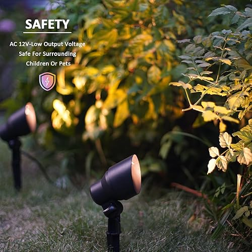 Miniatura 4 de Malibu - Proyector LED de bajo voltaje, iluminación de paisaje, para exteriores, para paredes, árboles, banderas, luz decorativa, 6 W, 12 V CA para