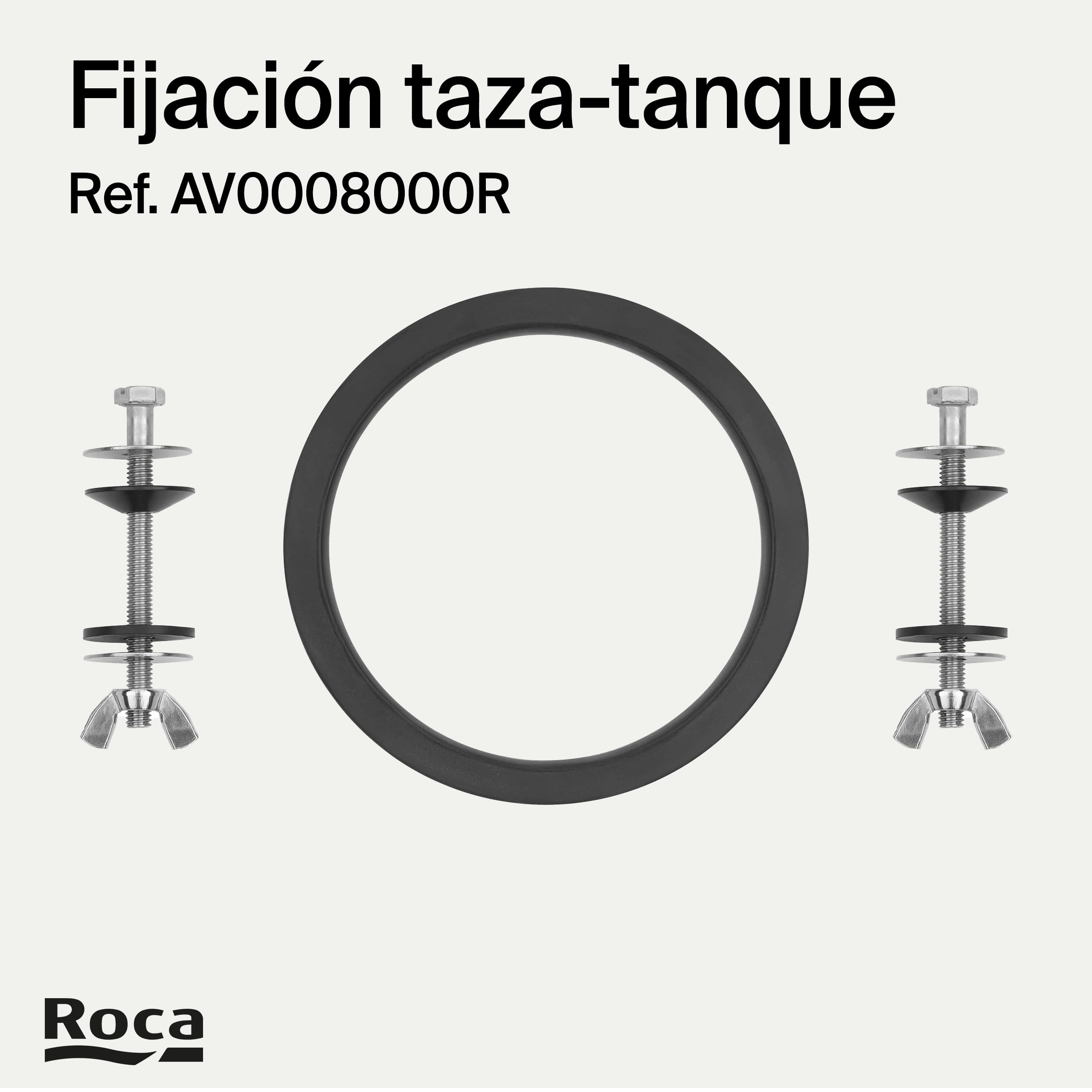 Roca AV0008000R - Fijación y junta de Plástico para taza tanque Esférico varios modelos Roca
