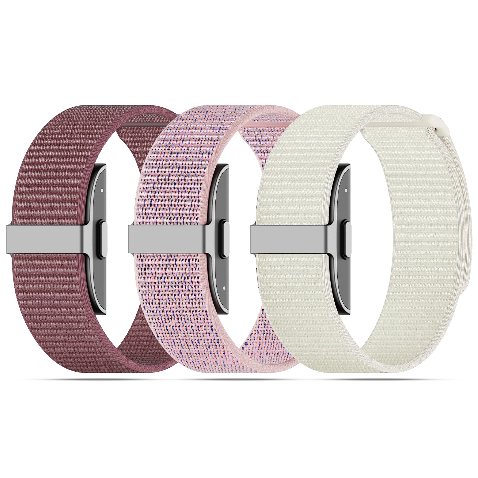 ZOOROO 3-Pack Nylon Loop Sport Replacement Bands Compatible with Hume Health Band, Soft Breathable Adjustable Wrist Band for Hume Band Replacement Strap Wristband for Fitness Tracker Women Men — view 11