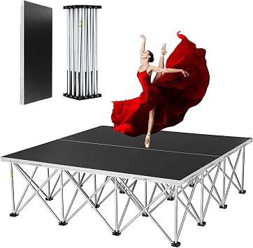 4x8ft Portable Stage Platform,1540lbs Foldable Stage with 16" Height