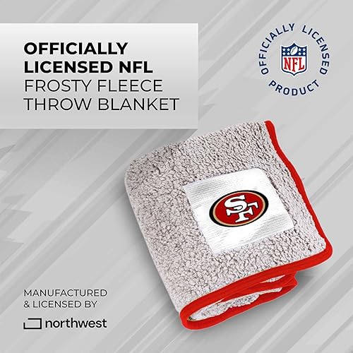 Miniatura 3 de Northwest NFL - Manta de sherpa suave de dos tonos, manta de 50 x 60 pulgadas, manta con licencia oficial para ropa de cama, sofá o día del juego,