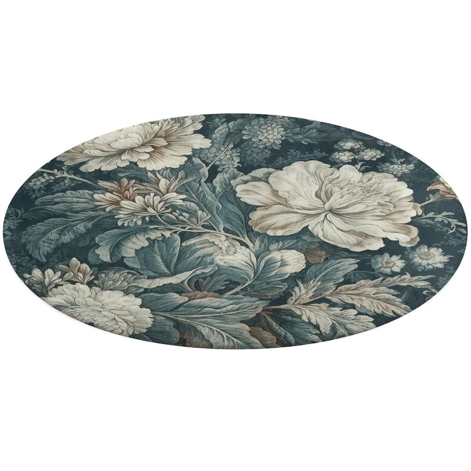 Alfombra pequeña lavable textil hogar flores para salón cocina baño