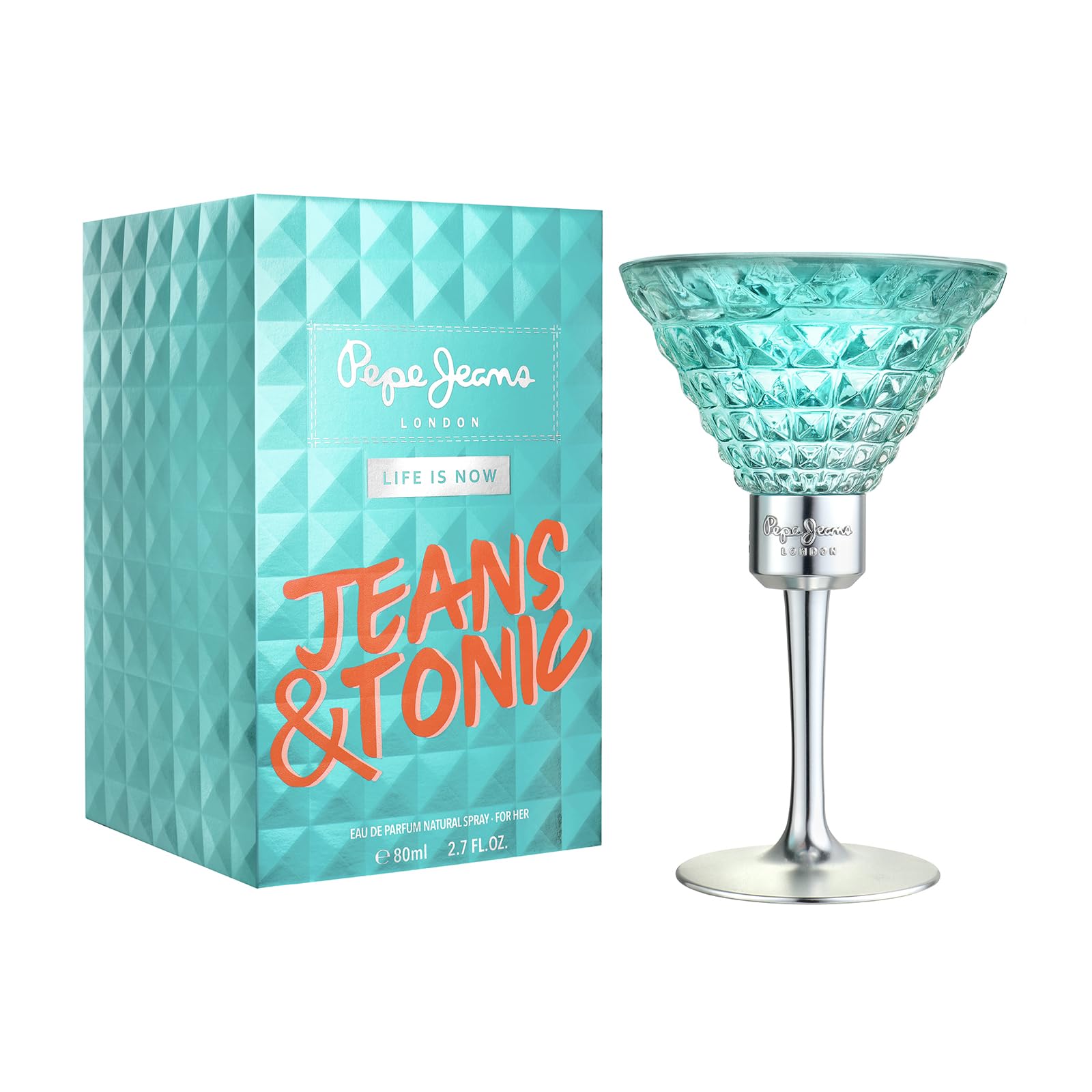Pepe Jeans Jeans&Tonic For Her Profumo Donna 80ml | Eau de Parfum, Fragranza Floreale e Ambrata, Profumi Donna