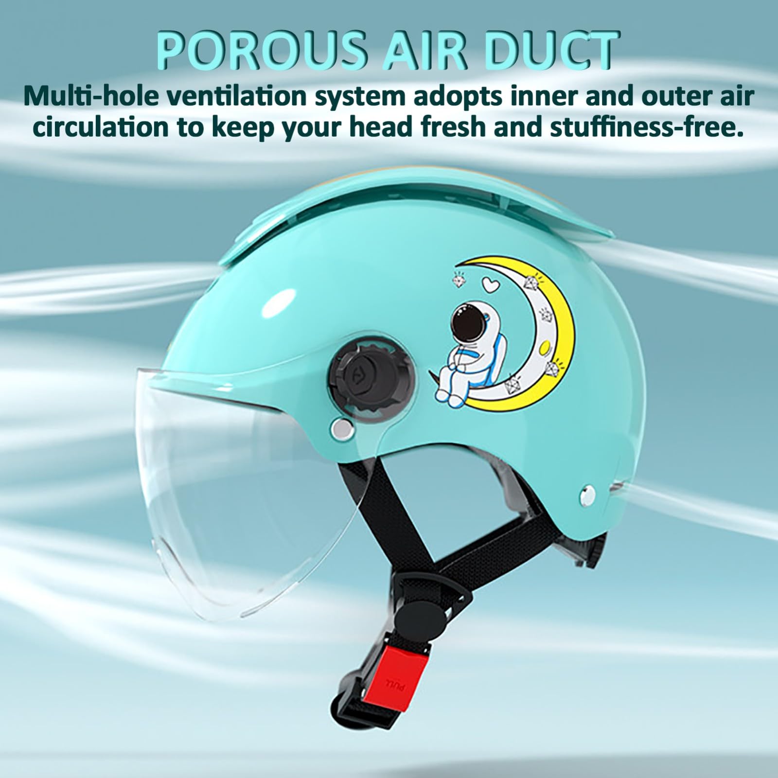 Casque De Moto Demi-Jet pour Enfants Homologué ECE 22.06, avec Visière Solaire, Motif Dessin Animé, pour Garçons Et Filles De 3 À 12 Ans.