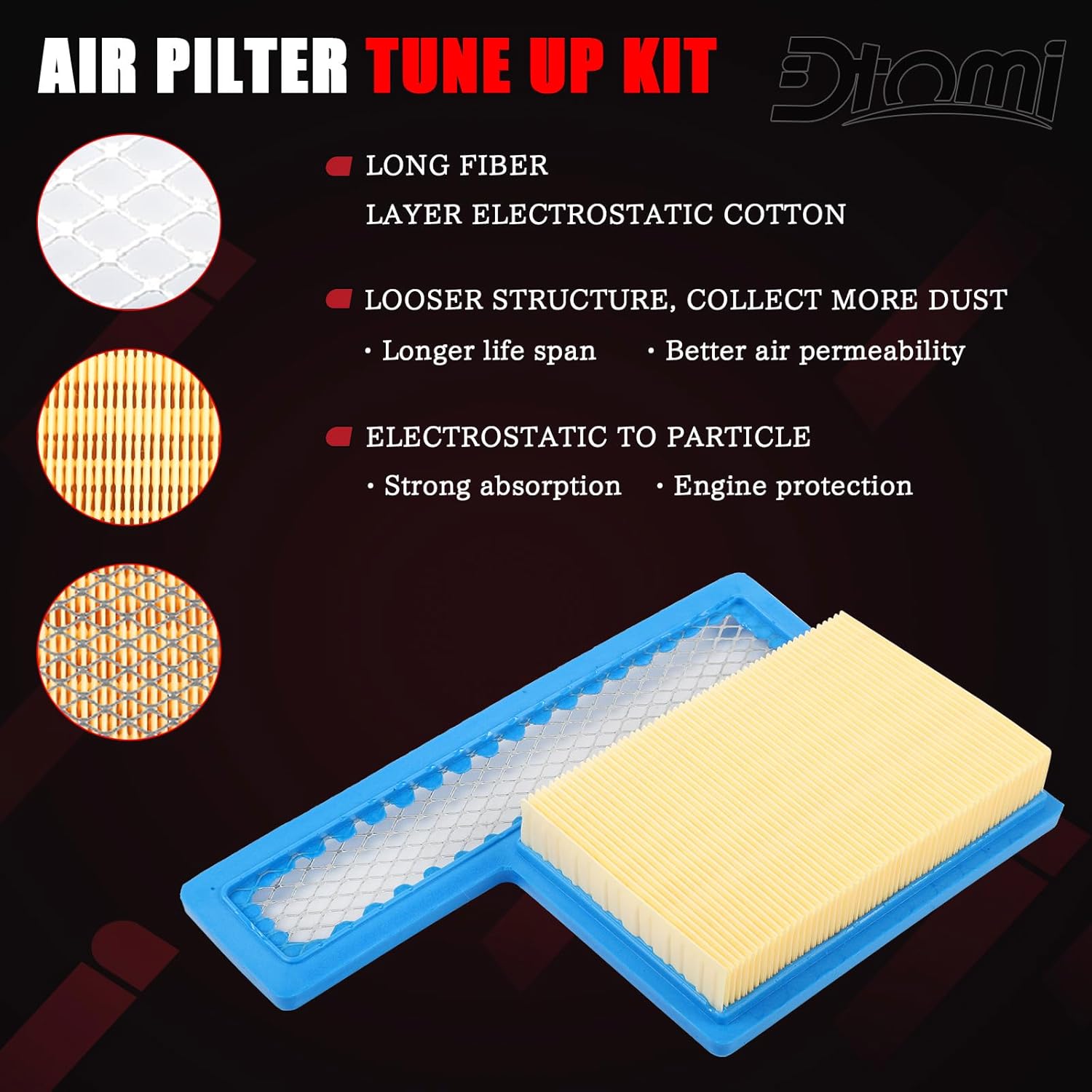 Air Filter, Oil Filter & Fuel Filter with Spark Plug Compatible with Onan RV QG Generators 5500 7000, HGJAA HGJAB HGJAC & Marquis Gold/RV QG Marquis Platinum QG EFI Replaces# 140-3116, 122-0836